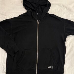 Eddie Bauer Women's Classic Black Zip Up Hoodie • Size XS